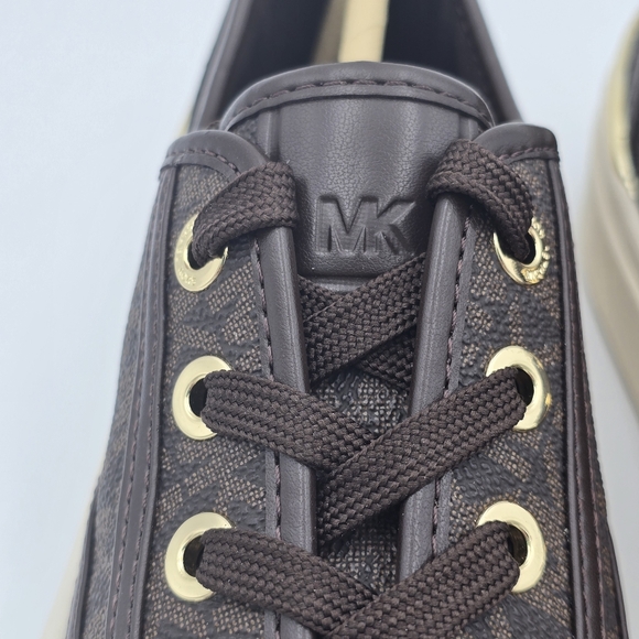 NWOT Michael Kors Jude Signature Logo Sneakers, Brown, Women's 6M - Picture 5 of 16